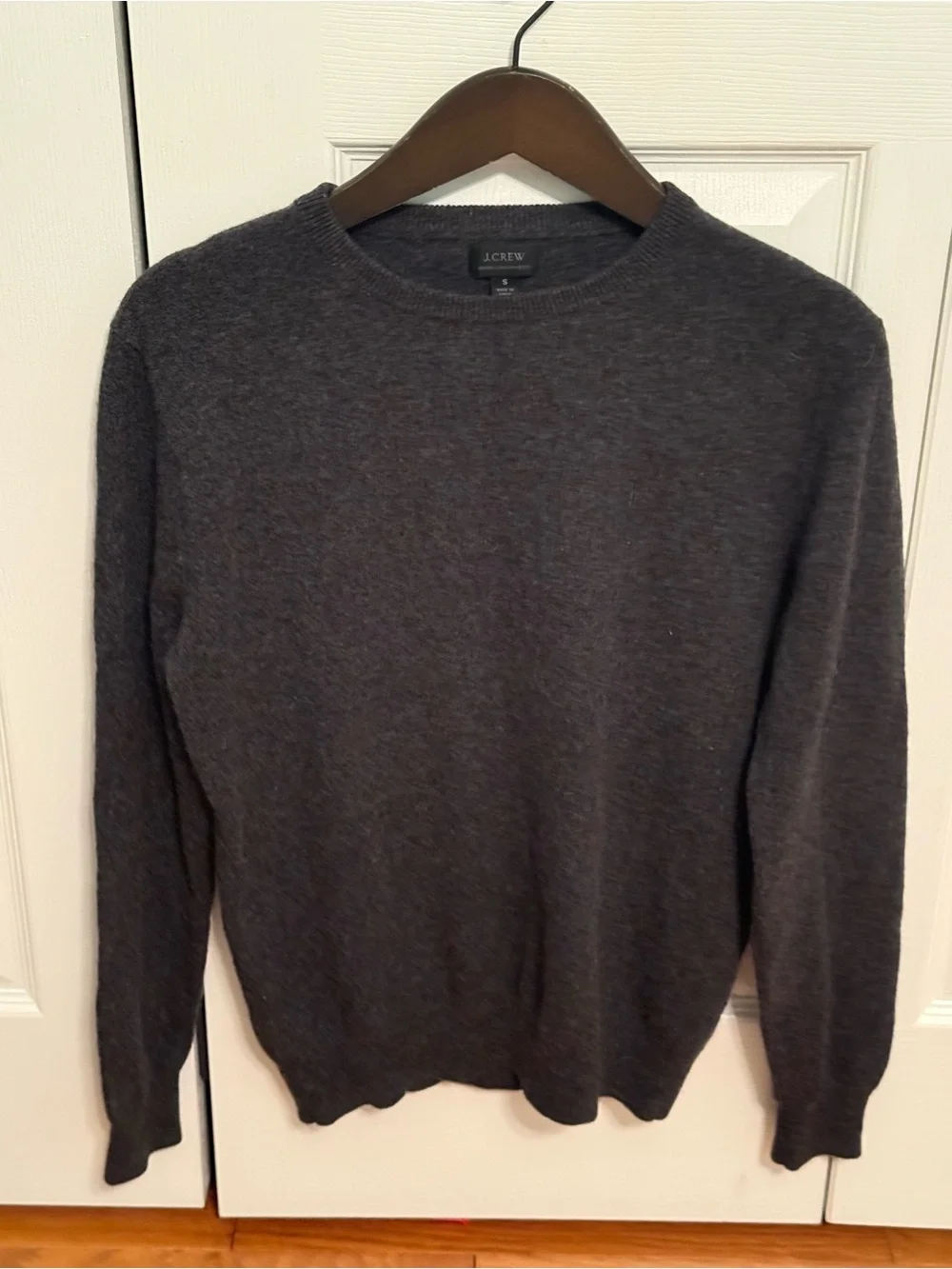 J.Crew Cashmere Crewneck Sweater in Dark Gray